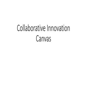 Collaborative innovation canvas