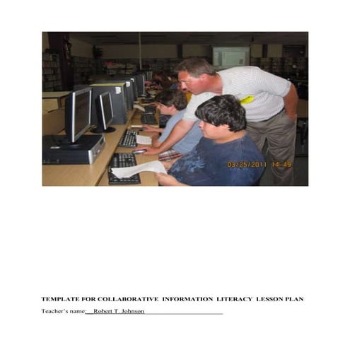 Collaborative Literacy Lesson Plan