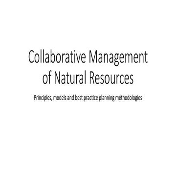 Collaborative management of natural resources | PPTX