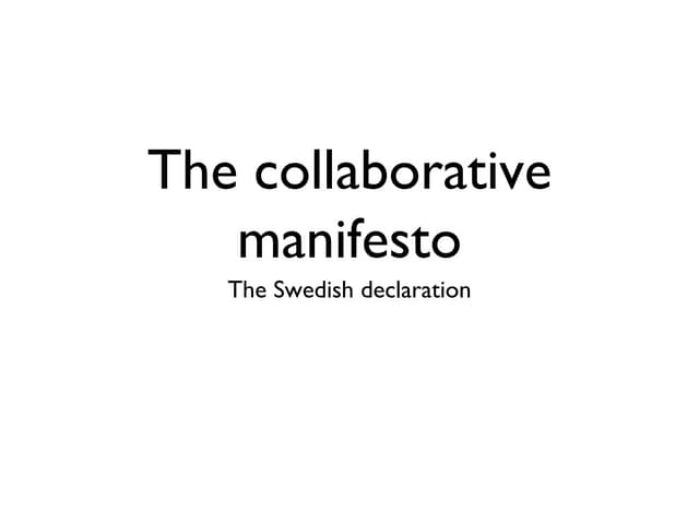 Collaborative manifesto copy