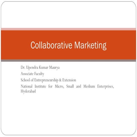 Collaborative marketing in SMEs