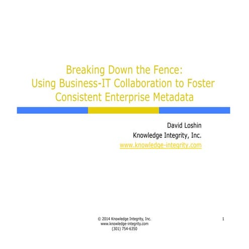 Collaborative Metadata Management with David Loshin