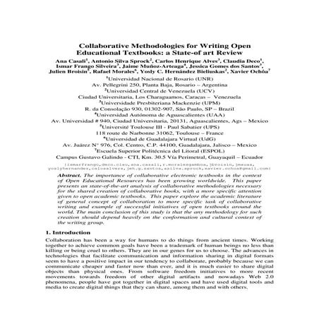 Collaborative methodologies for writing open educational textbooks a state of...