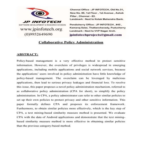 Collaborative policy administration