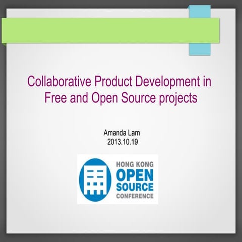 Collaborative product development in F/OSS projects