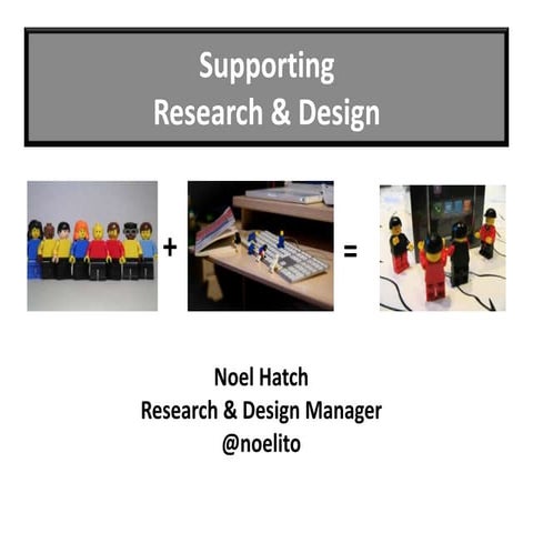 Supporting Communities to Research & Design