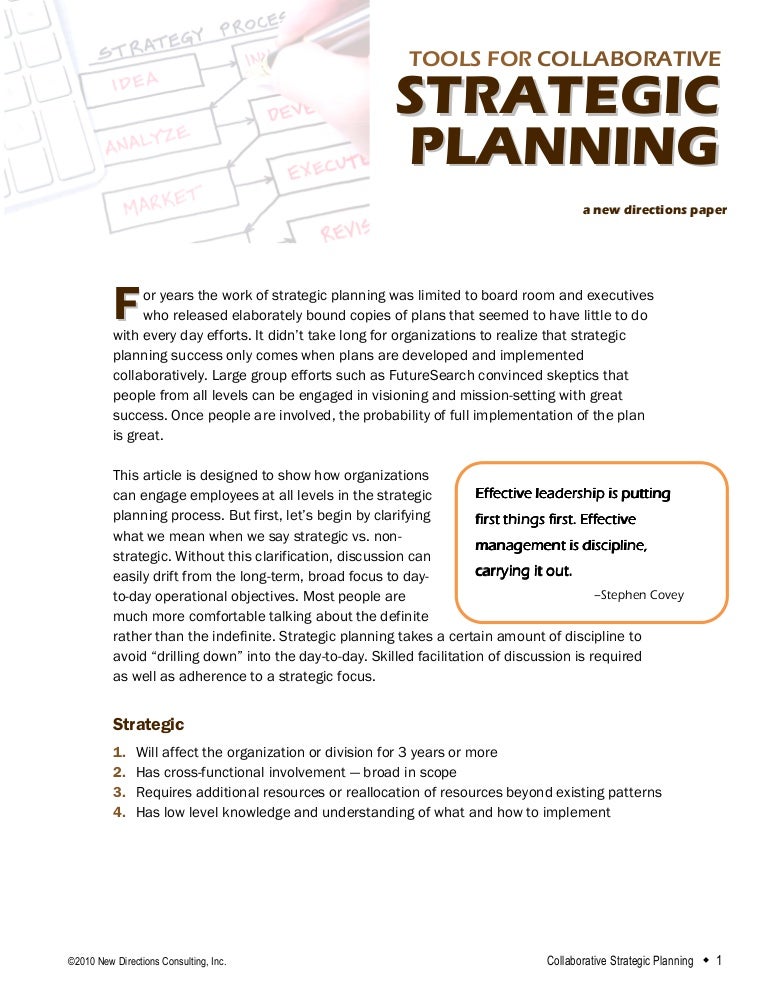 Collaborative Strategicplanning