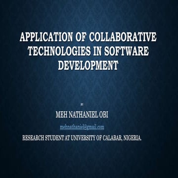 Collaborative technologies