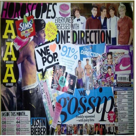 Collage of pop magazine