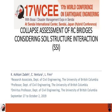 COLLAPSE ASSESSMENT OF RC BRIDGES CONSIDERING SOIL STRUCTURE ...