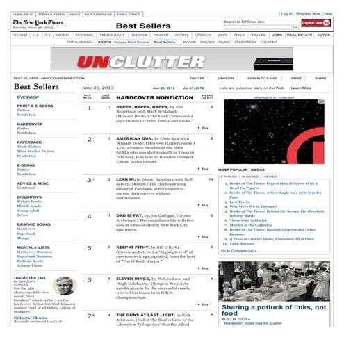 New York Times - Hardcover Nonfiction