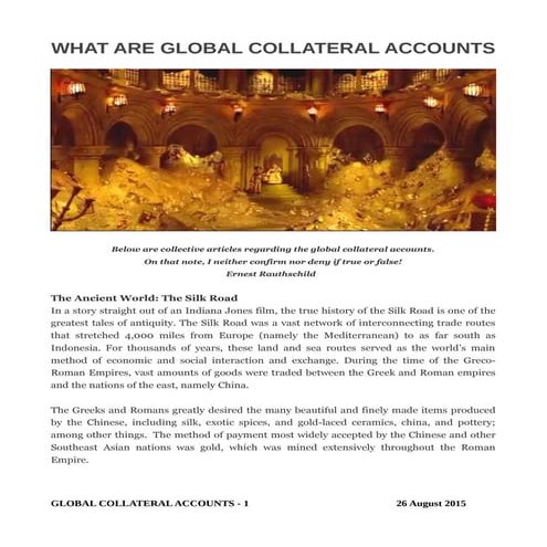 WHAT ARE GLOBAL COLLATERAL ACCOUNTS