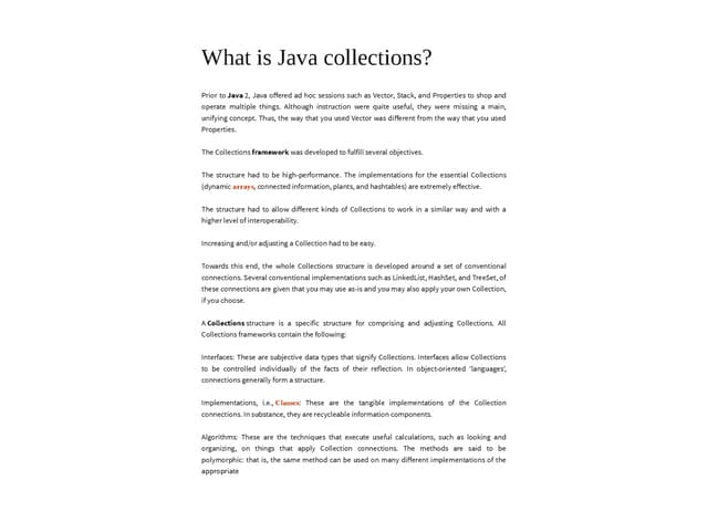 Collection in java | PPT | Programming Languages | Computing
