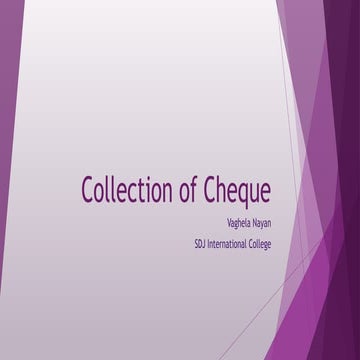 Collection of cheque chapter 2