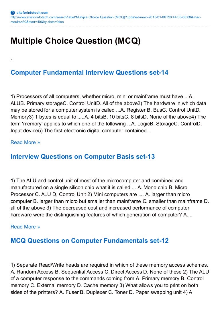 Collection ofcsmultiplechoicequestionsmcqs