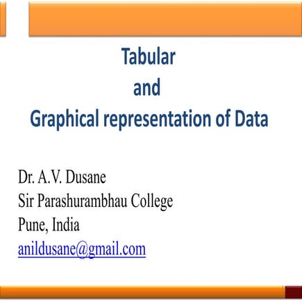 Tabular and Graphical Representation of Data | PPTX