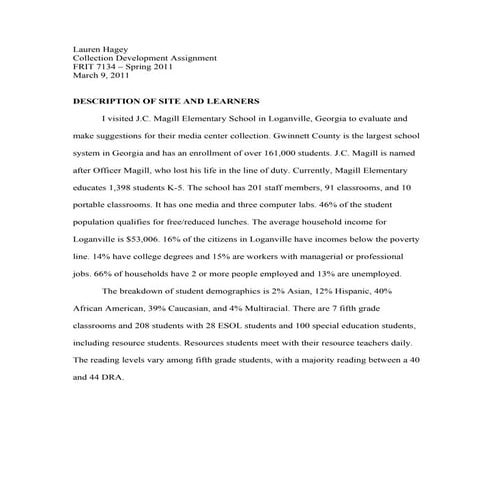 Collection development