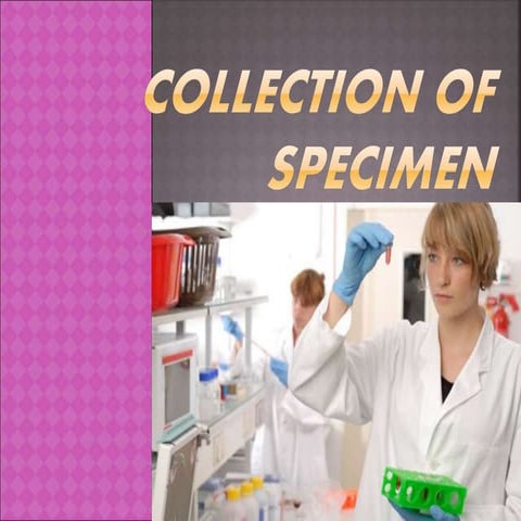 Collection of specimen in children.