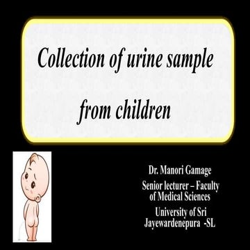 Collection of urine sample 