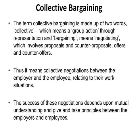 Collective bargaining | PPTX
