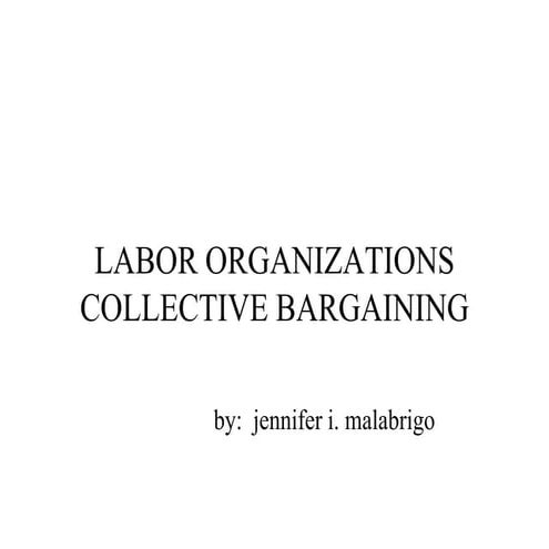 Collective bargaining agreement