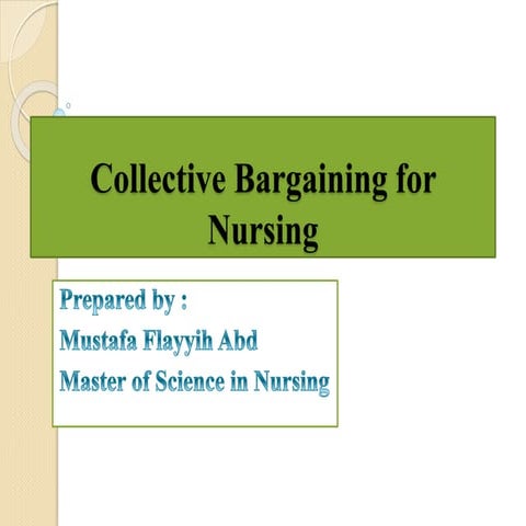 Collective bargaining for nursing