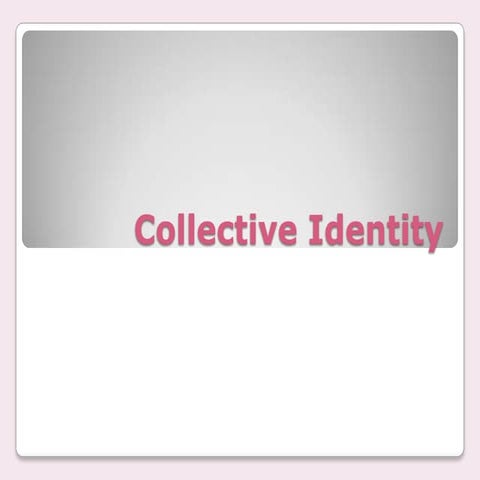 Collective identity 2011
