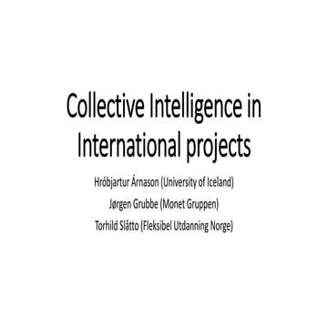 Collective intelligence in international projects