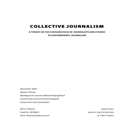 Collective Journalism