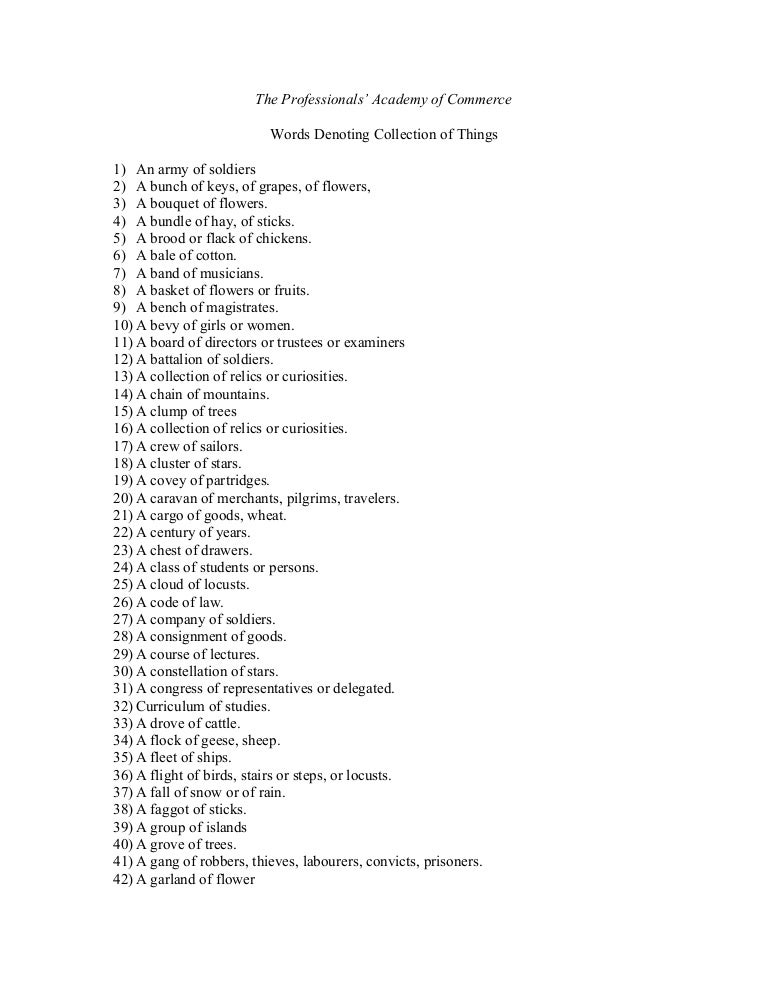 Collective nouns