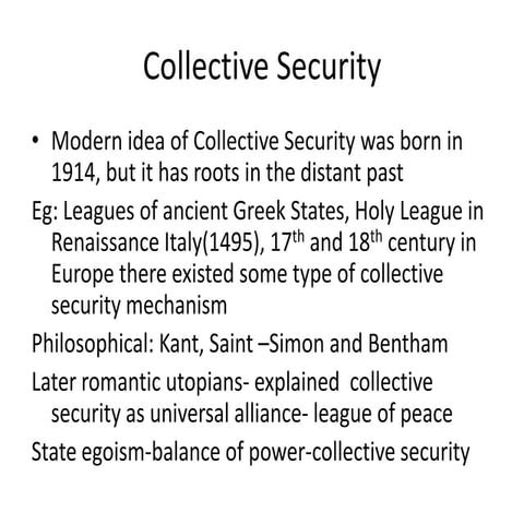 Collective security