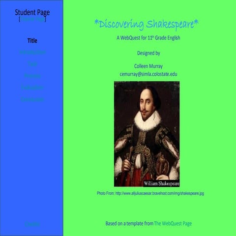 Shakespeare Webquest - Colleen M.