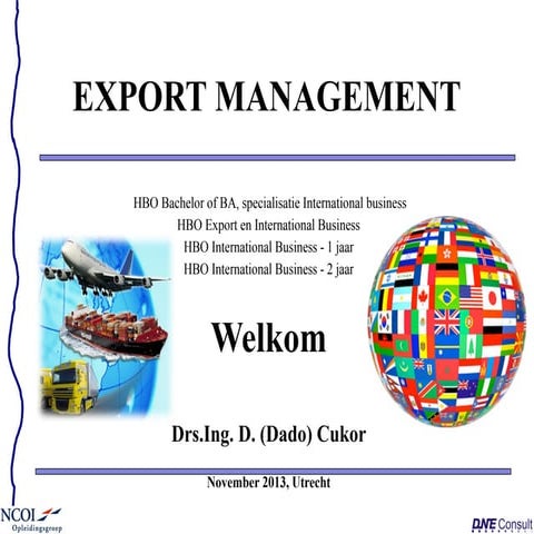 Export Management, the way we can think sharp and make export choices ...