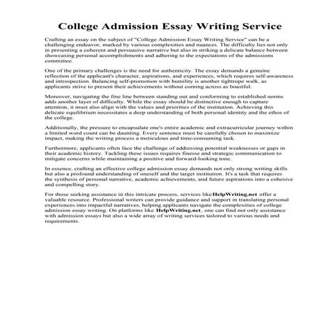 College Admission Essay Writing Service. University essay paper writing servi...