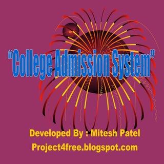 College admission management system