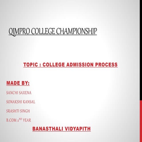 College admission process banasthali vidyapith-sanchi saxena