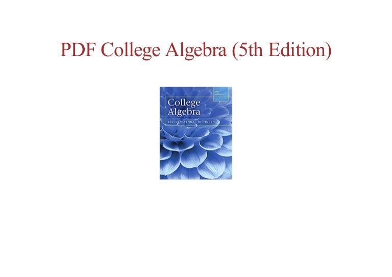 online college algebra course