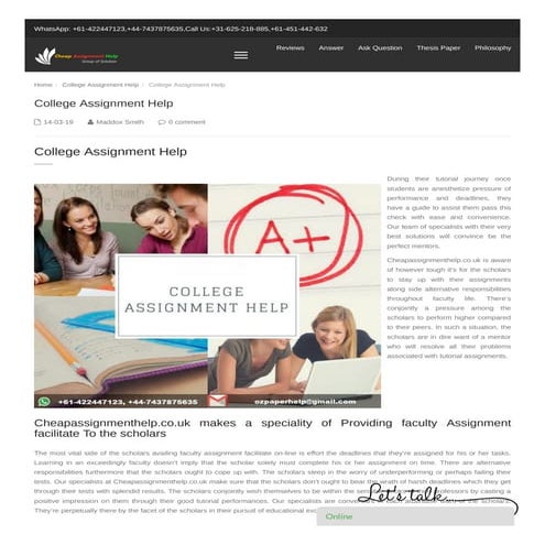 College assignment help | PDF