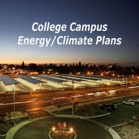 College campus energy & climate plan
