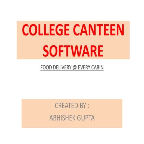 College canteen software