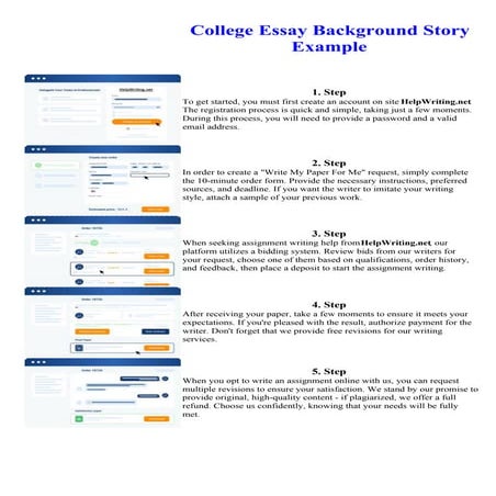 College Essay Background Story Example
