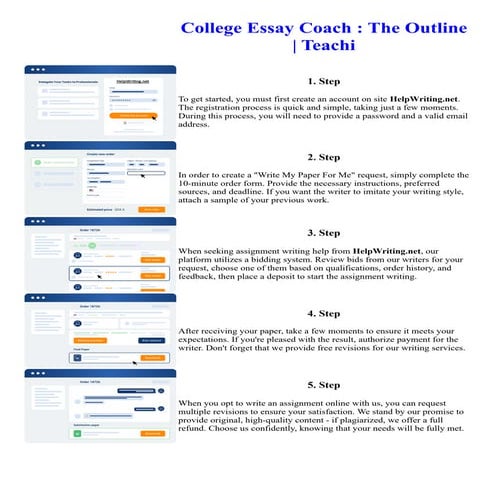 College Essay Coach  The Outline  Teachi. Online assignment writing service.