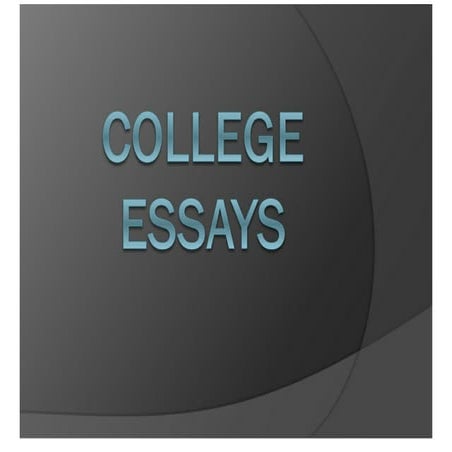 College  Essays