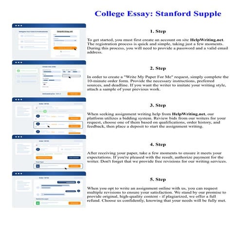 College Essay Stanford Supple