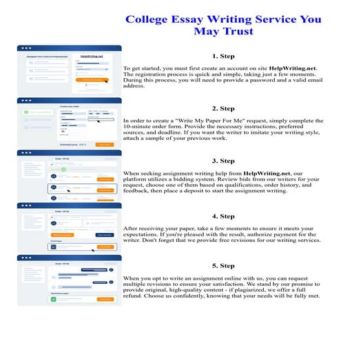 College Essay Writing Service You May Trust