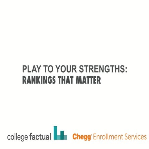 Play to Your Strengths: Rankings that Matter