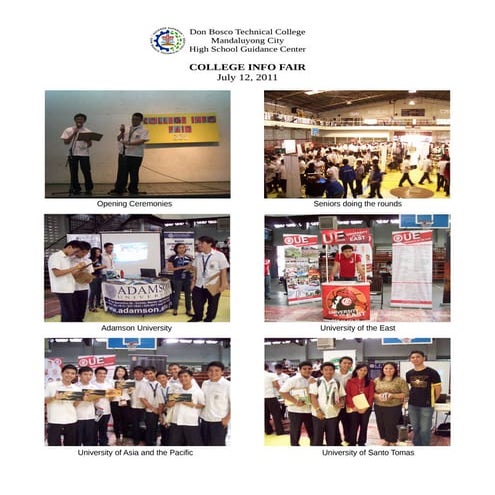 DBTC College Info Fair for 4th Year HS | July 12, 2011