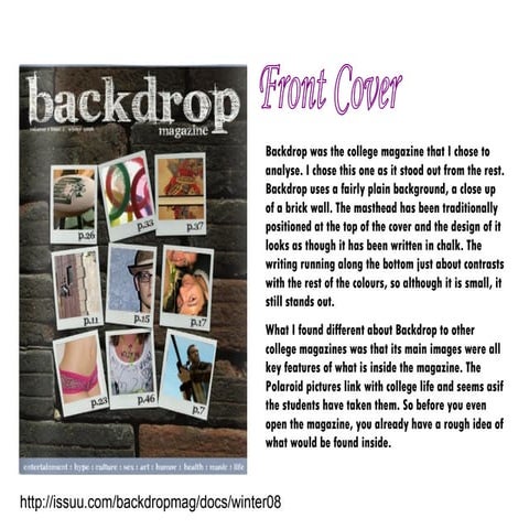 College Magazine Analysis