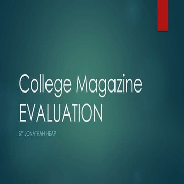 College magazine evaluation