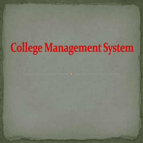 College managementsystem